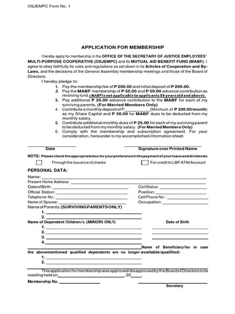 Osjempc Membership .